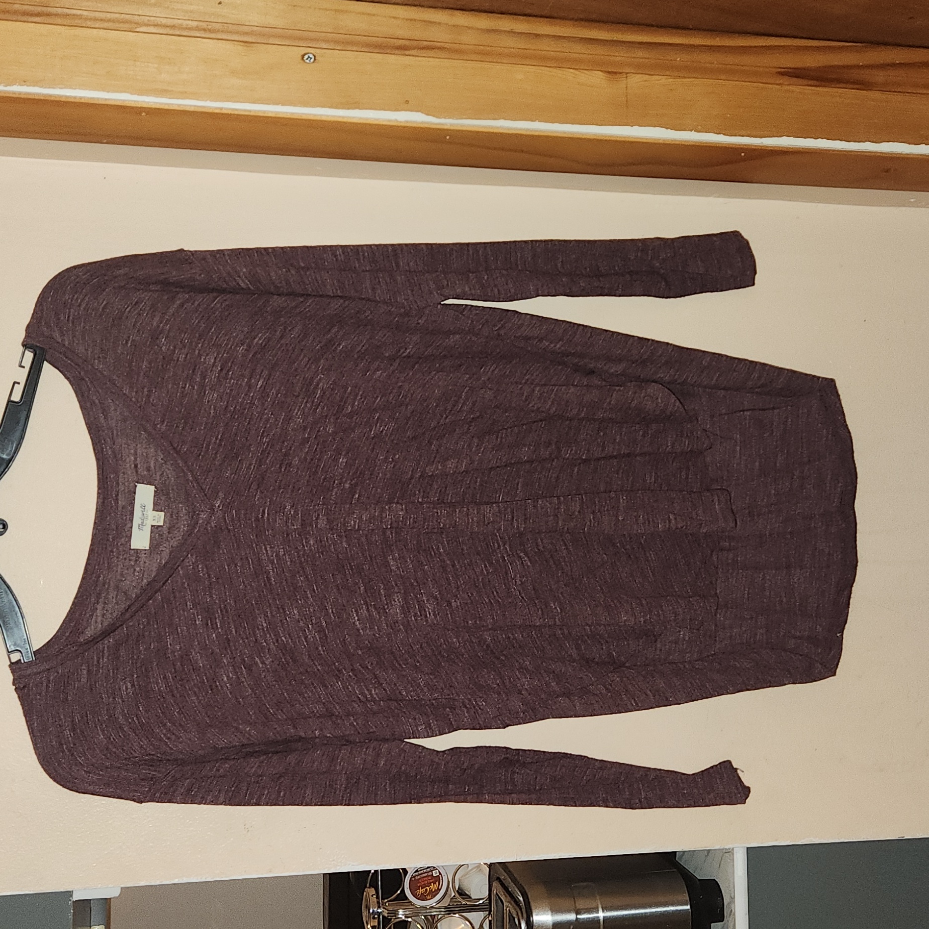 Madewell Long Sleeved Women's V-Neck Top Size Xs